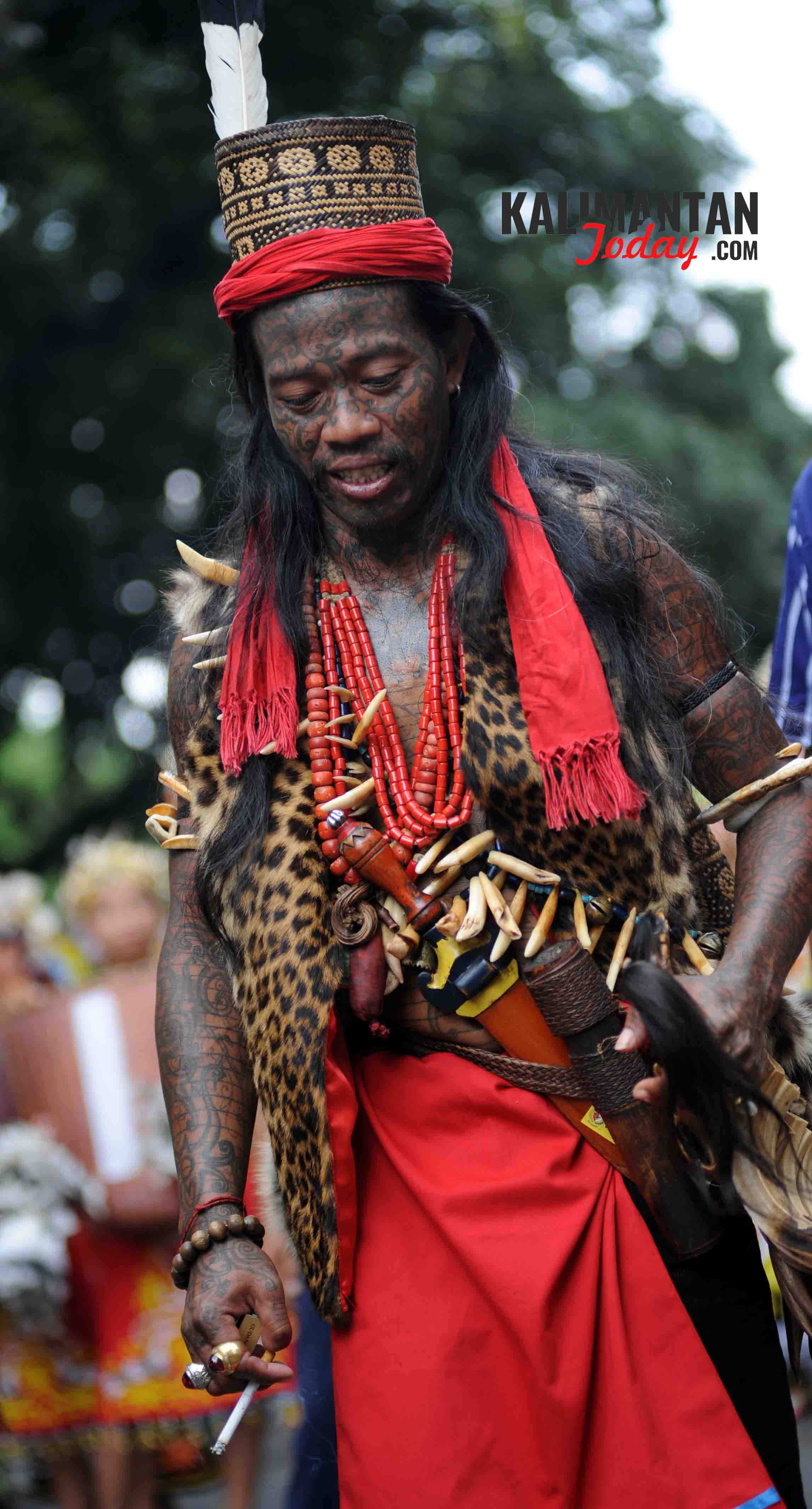 Udin Balok saat mengikuti Pekan Budaya Dayak di Jakarta 25 April 2013 . FOTO/Lukas B Wijanarko