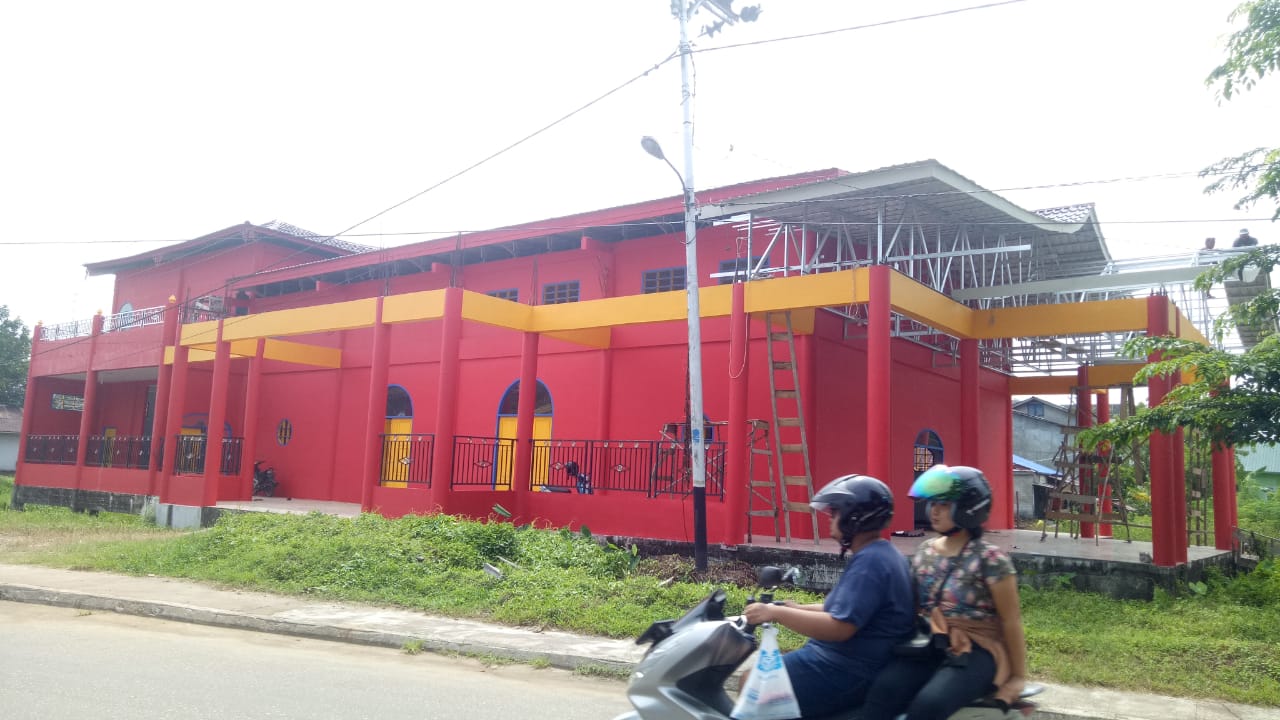 Foto--Kondisi Terakhir Rumah Adat Tionghoa di Jalan Pancasila Kelurahan Ilir Kota Kecamatan Kapuas, Minggu (3/11)