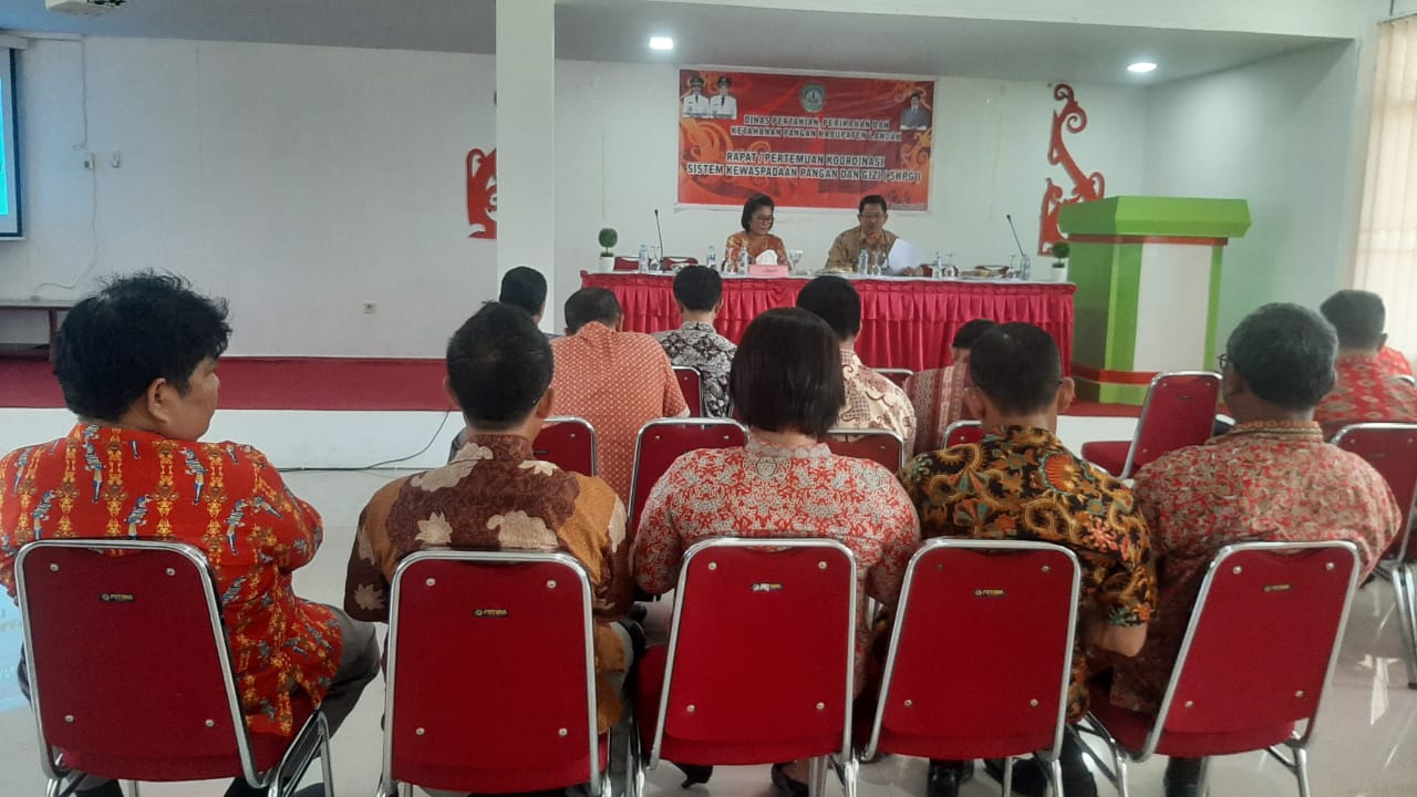 Dinas Pertanian Perikanan dan Ketahanan Pangan (DPPKP) Bidang Ketahanan Pangan mengadakan Pertemuan Koordinasi Sistem Kewaspadaan Pangan dan Gizi (SKPG)