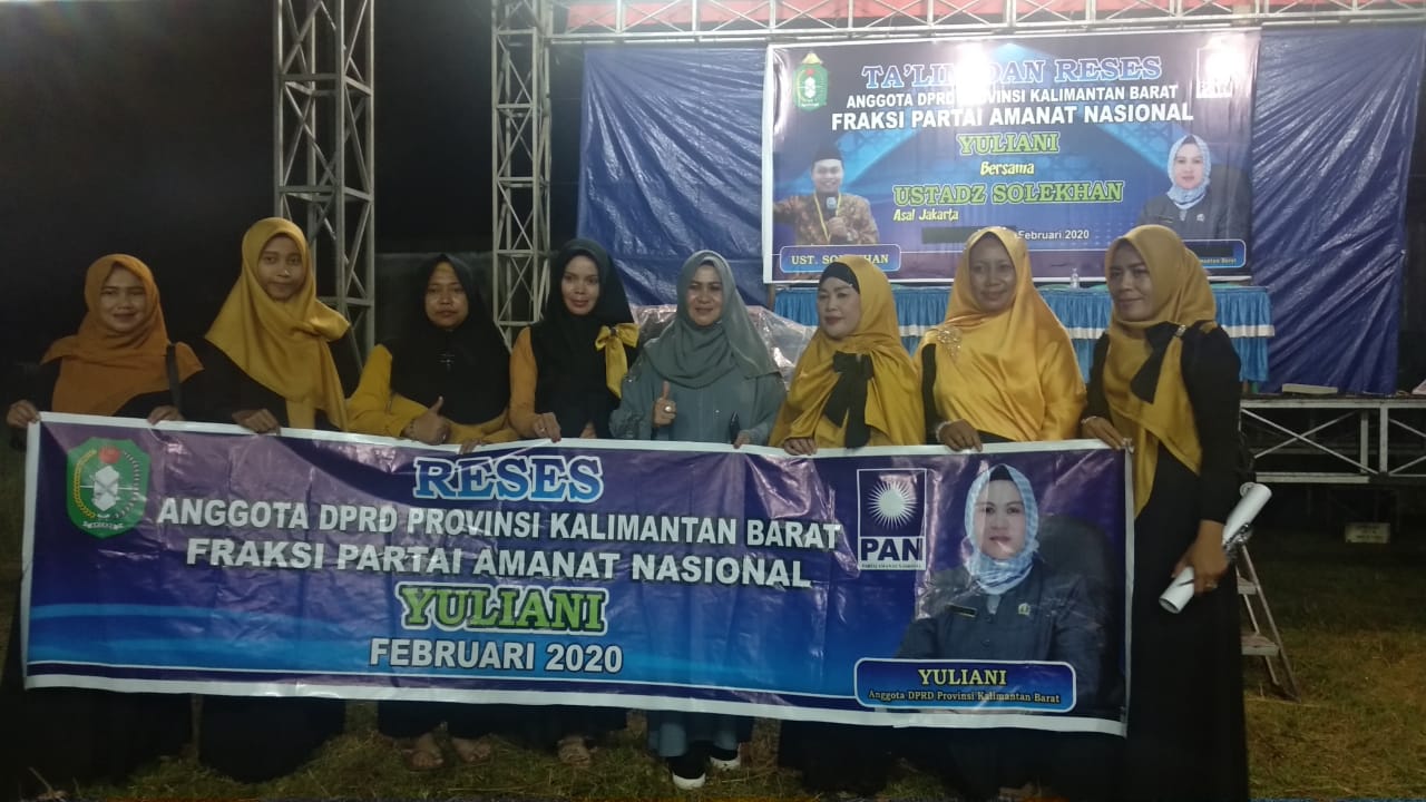 Reses Anggota DPRD Provinsi Kalbar, Yuliani di Kabupaten Ketapang, Senin (24/02/2020) malam