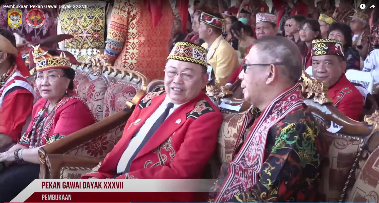 Kebersamaan Gubernur Kalbar Sutarmidji dan Anggota Komisi II DPR RI Cornelis saat Pembukaan Pekan Gawai Dayak ke 37 di Rumah Radakng Pontianak. FOTO/tangkapan layar